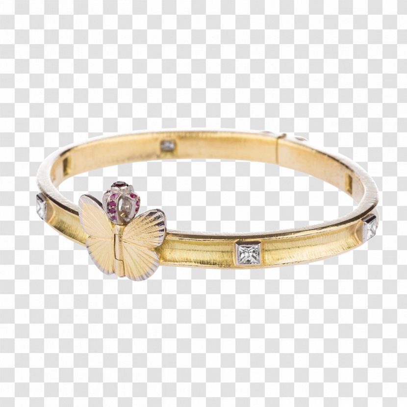 Bangle Bracelet Diamond Gold Ruby Transparent PNG