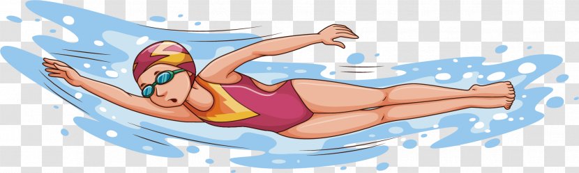 Poster Cartoon Illustration - Free Swimming Transparent PNG