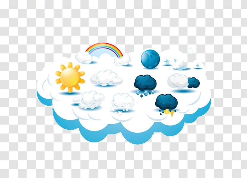 Weather Cloud Cartoon Icon - Different Transparent PNG