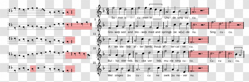Musical Notation Mensural Note Sumer Is Icumen In - Frame Transparent PNG