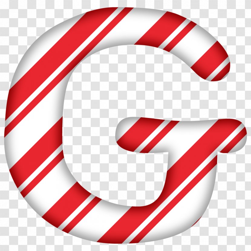 Candy Cane Letter Case - G Transparent PNG