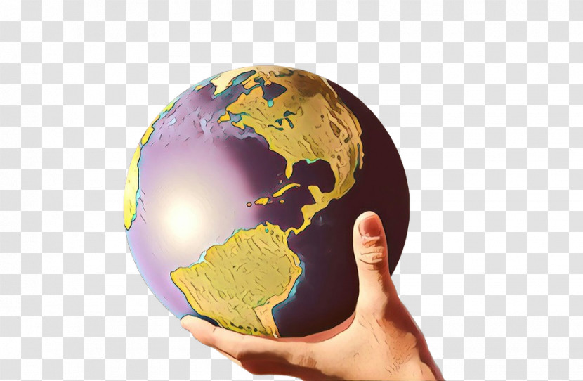 Globe Earth Planet World Hand Transparent PNG