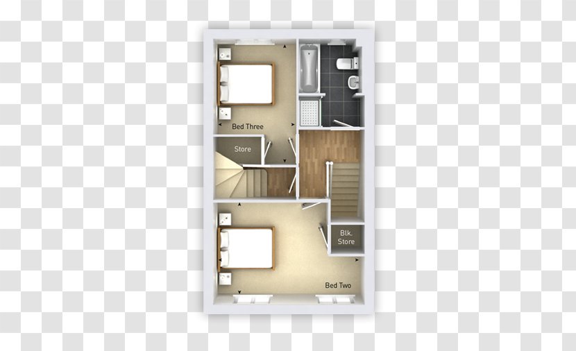 Bedroom Open Plan House Floor - Living Room Transparent PNG