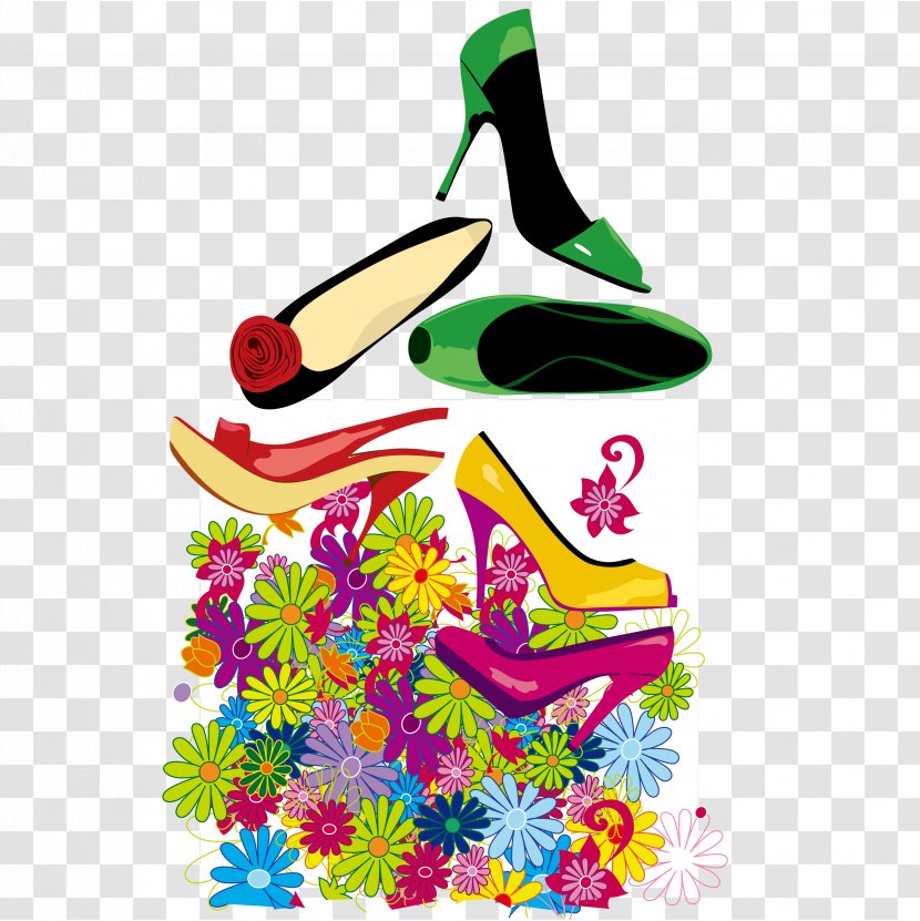 Slipper High-heeled Footwear Illustration - Beautiful And Stylish Women High Heels Vector Material Transparent PNG