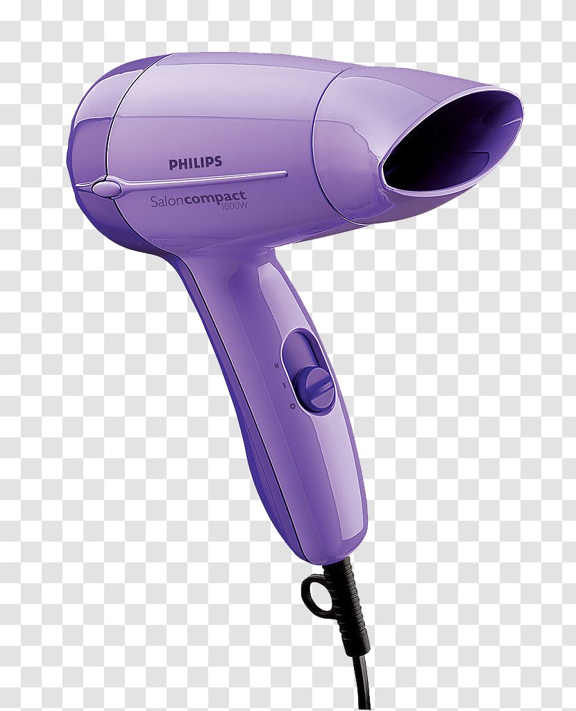 Hair Dryer Comb Philips Beauty Parlour - Flat Mouth Purple Transparent PNG