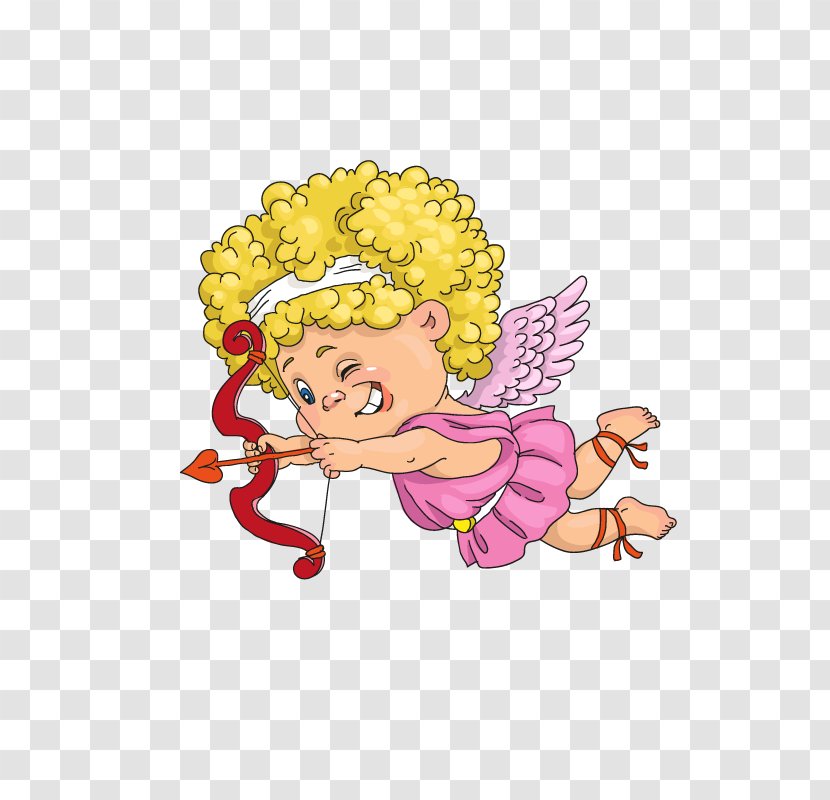 Cupid Holding Arrows,angel - Flower - Cartoon Transparent PNG