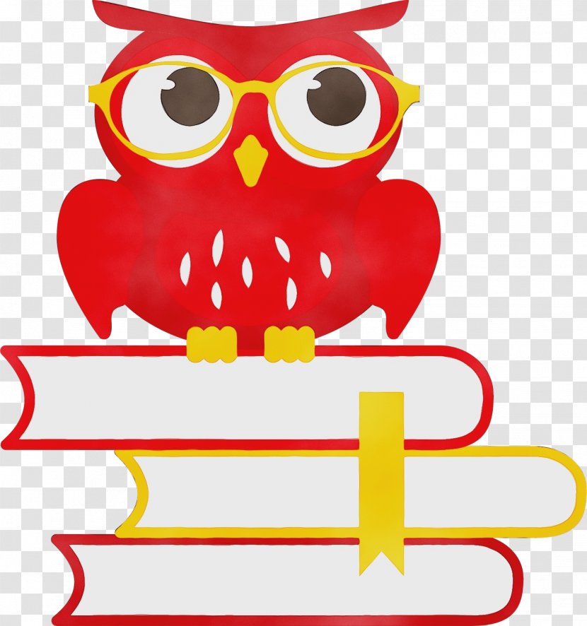 Owl Red Cartoon Bird Of Prey Transparent PNG