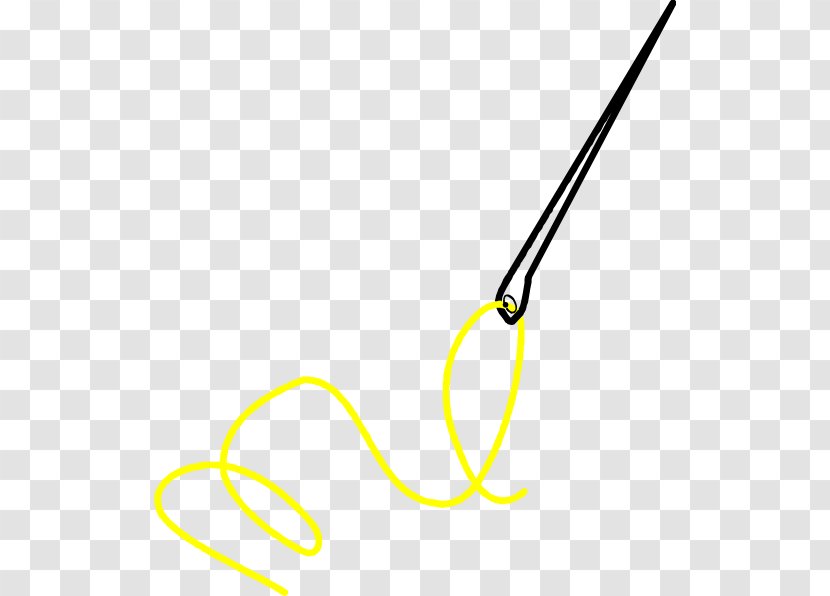 Circle Point Diagram Angle Clip Art - Yellow - Embroidery Needle Transparent PNG