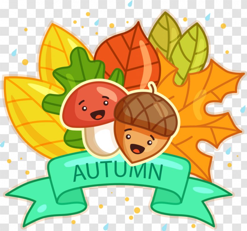 Adobe Illustrator Euclidean Vector Illustration - Acorn - Autumn Leaves And Acorns Transparent PNG