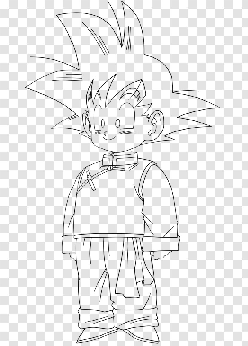 Gotenks Line Art Goku Trunks - Arm Transparent PNG
