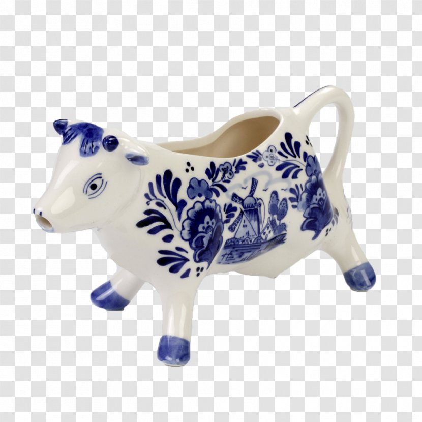 Delftware Cattle Animal Figurine - Creamer Transparent PNG