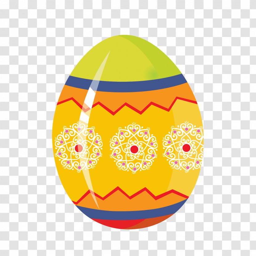 Easter Egg Vector Graphics Image Illustration - Orange - Broken Transparent PNG