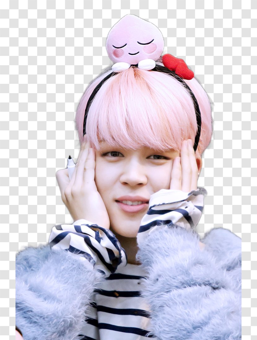 Jimin BTS K-pop Crystal Snow - Cartoon - Pink Hair Transparent PNG