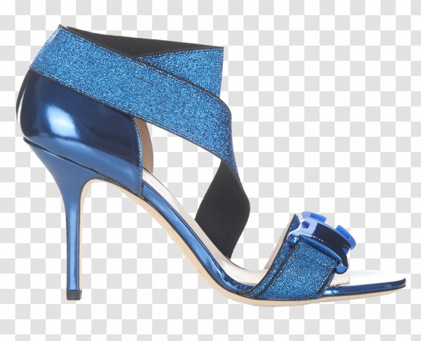 Heel Sandal Shoe - Electric Blue Transparent PNG