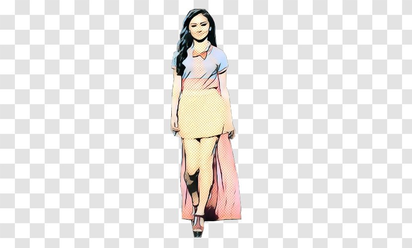Clothing Pink Dress Yellow Sleeve - Neck Fashion Model Transparent PNG