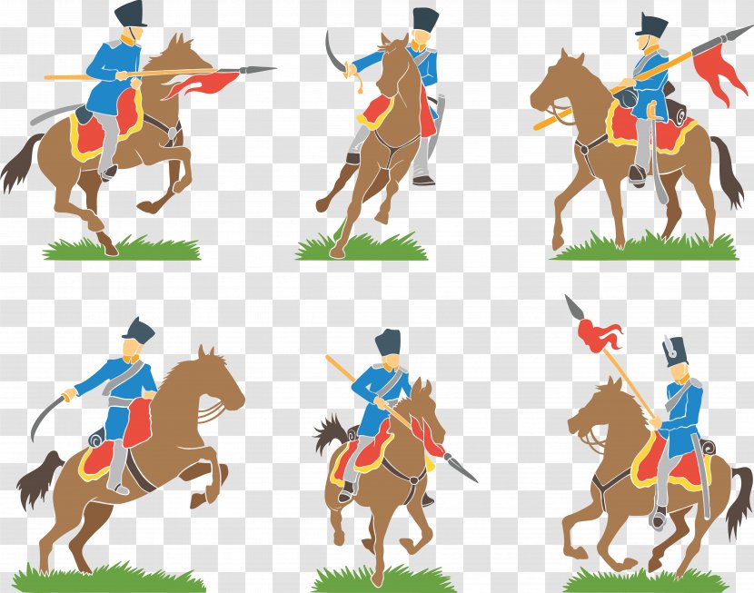 Pony Cavalry Clip Art - Horse - Handsome Knight Transparent PNG