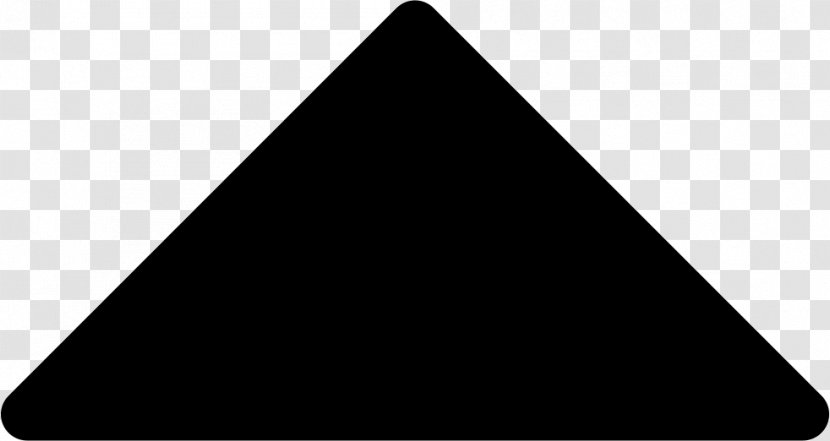 Triangle - Point - Black And White Transparent PNG