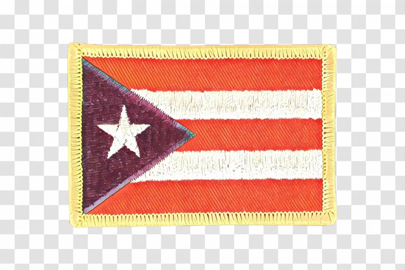 Flag Cartoon - Puerto Rico - Beige Rectangle Transparent PNG