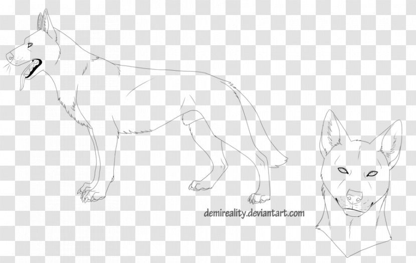 Dog Breed Line Art Cartoon Sketch - Carnivoran Transparent PNG