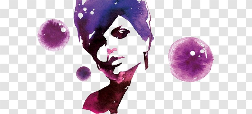 Illustrator Watercolor Painting Fashion Illustration Tuesday Bassen - Purple - Fictional Character Transparent PNG