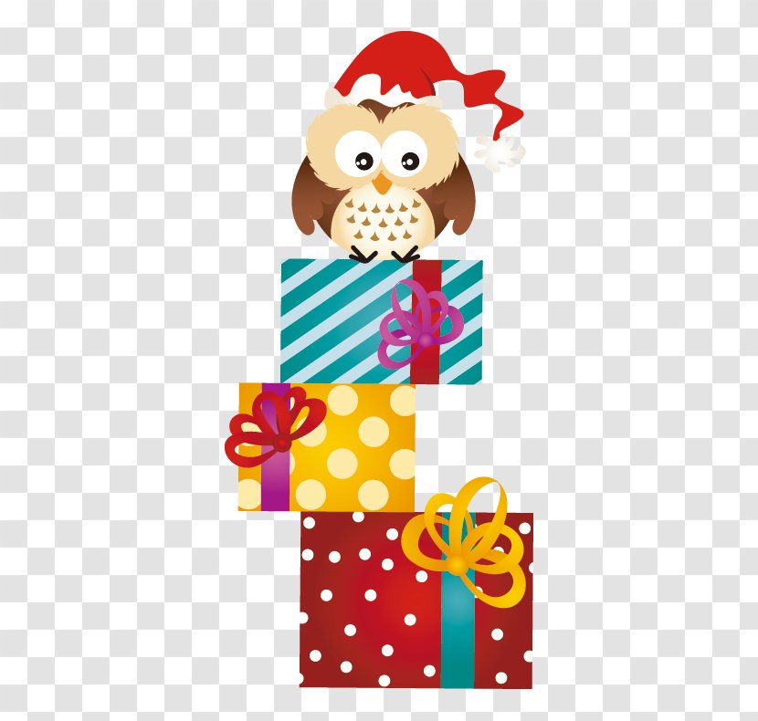 Christmas Gift Clip Art - Toy - Owl And Gifts Transparent PNG