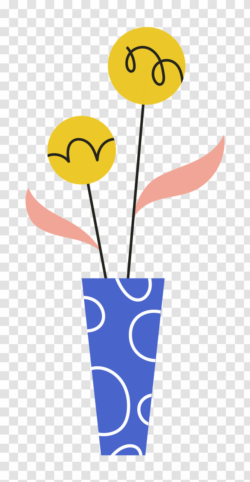 Yellow Line Meter Smiley Flower Transparent PNG