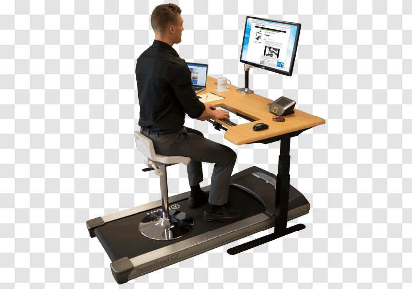 Treadmill Desk Standing Sit-stand - Exercise Machine - Stool Top View Transparent PNG