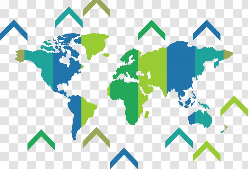 Globe World Map Wall Decal - Technology - Color Block Transparent PNG