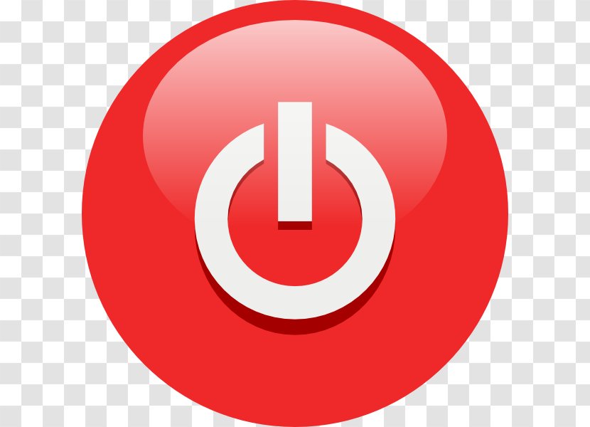 Push-button Clip Art - Red - Power Button Symbol Icon Transparent PNG