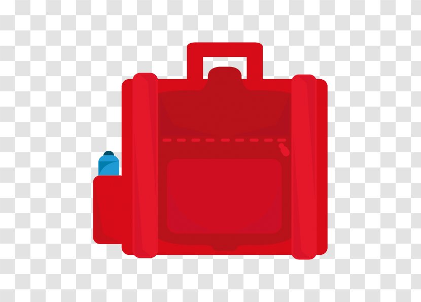 Student Backpack Bag - Red Cartoon Transparent PNG