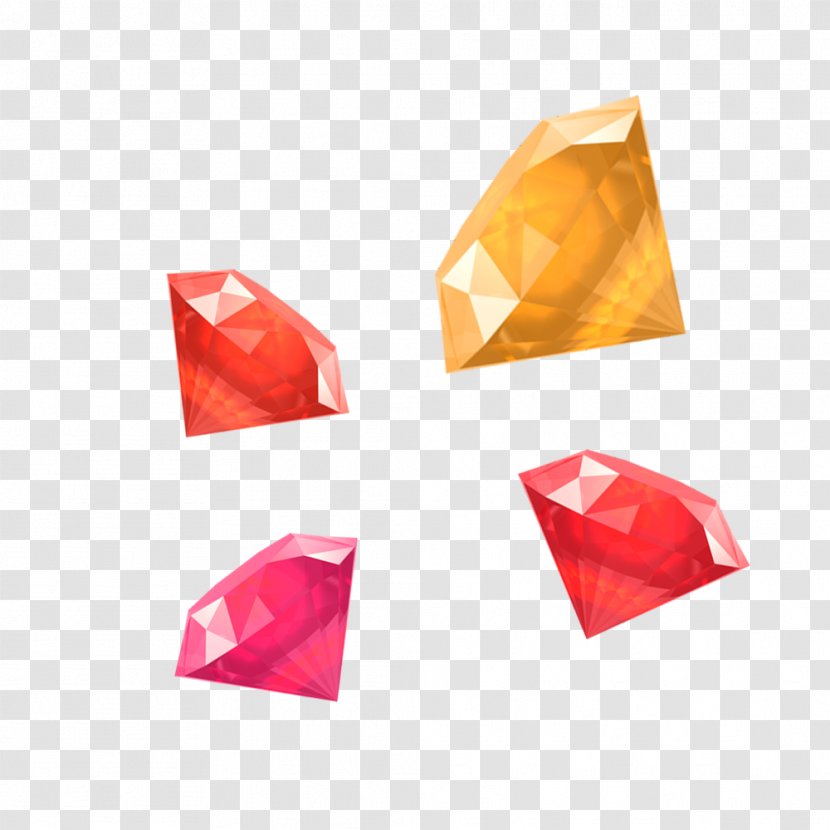 Gemstone Triangle Puzzle Infant Icon - Colored Diamonds Transparent PNG