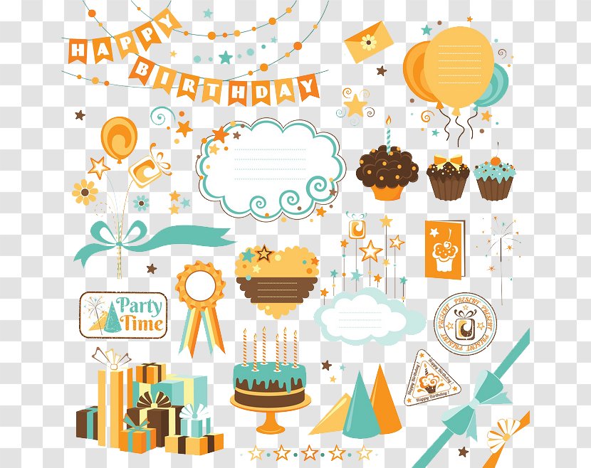 birthday cake illustration party supply elements transparent png birthday cake illustration party