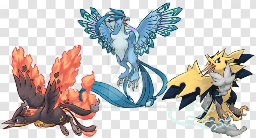 Zapdos Articuno Moltres Legendary Bird Trio Drawing - Animation - Ecommerce Transparent PNG
