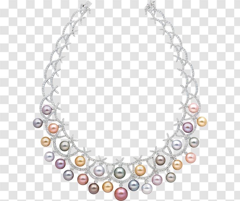 Jewellery Pearl Necklace Drawing - Diamond Transparent PNG