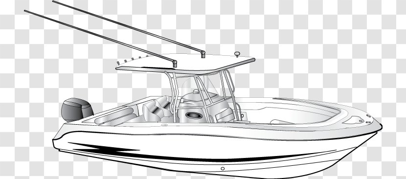 Boating Line Art Drawing Car - Boat - Themes Vector Transparent PNG