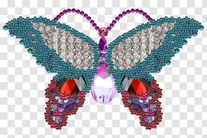 Symmetry Pink M Creativity - Diamond Butterfly Transparent PNG