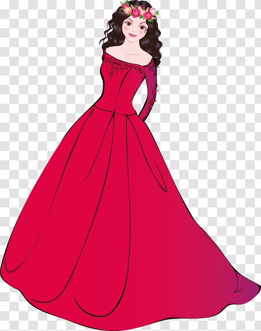 Dress Clothing Clip Art - Silhouette - Disney Princess Transparent PNG
