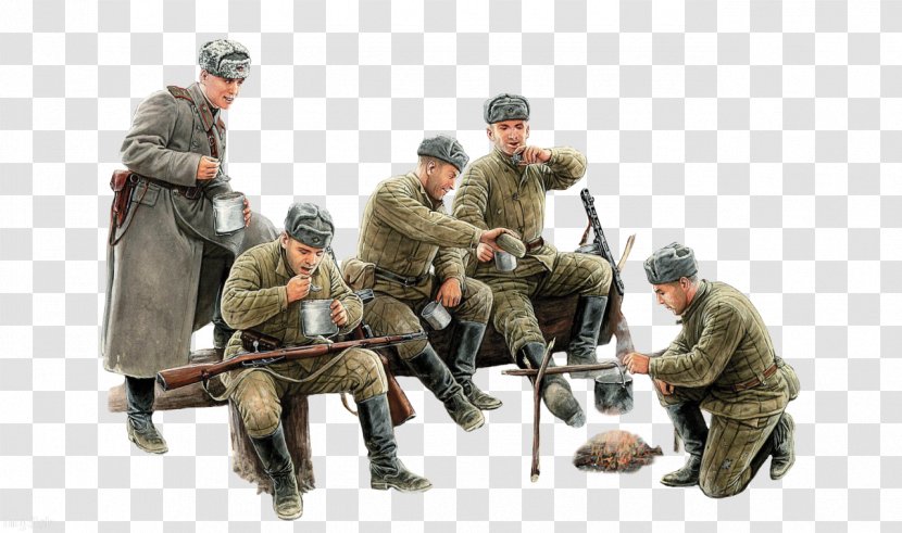 Second World War 1:35 Scale Soldier Soviet Union Infantry - 135 - Soldiers Transparent PNG