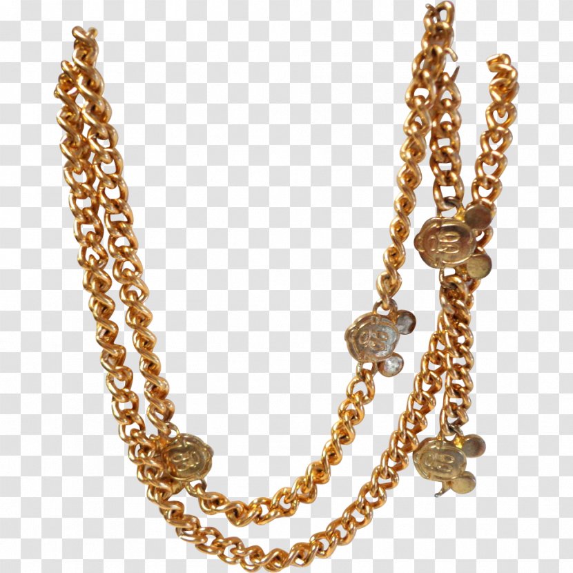Mickey Mouse Chain Jewellery Necklace Gold Transparent PNG