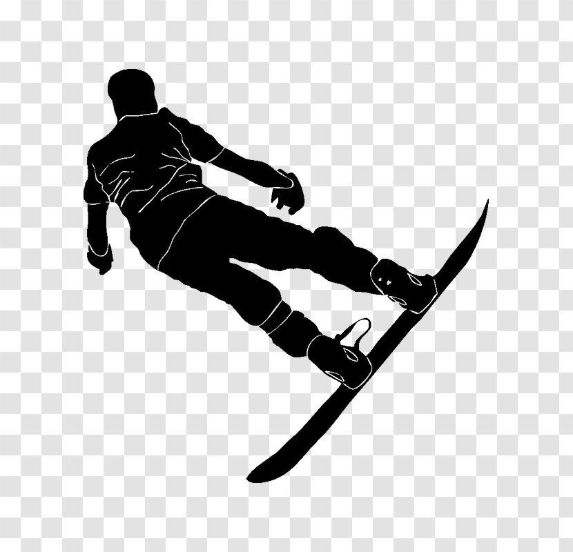 Skiing Snowboarding Sports Silhouette - Jumping Transparent PNG