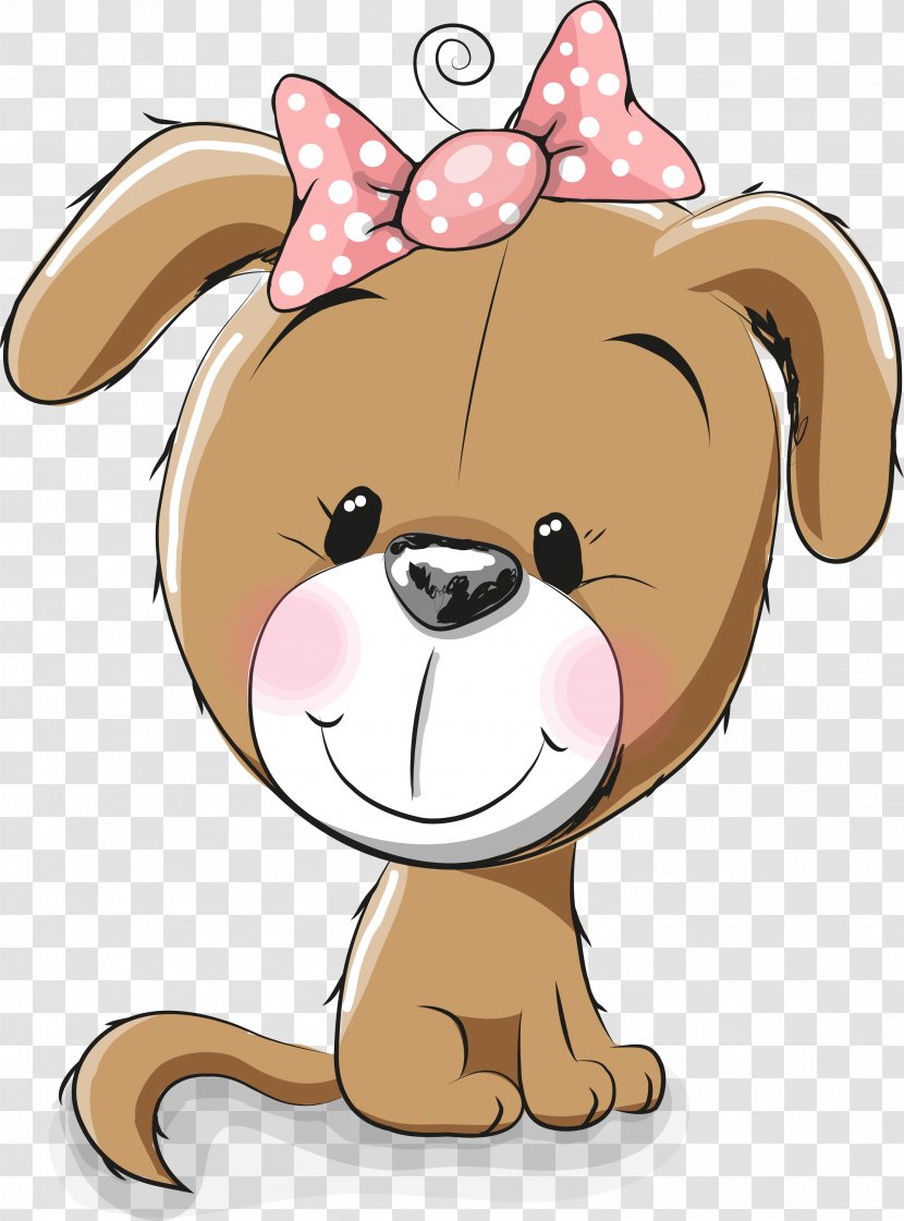 Dog Puppy Cartoon Illustration - Royalty Free - Brown Transparent PNG