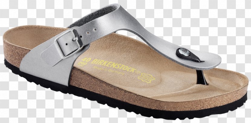 Birkenstock Sandal Shoe Leather Silver Transparent PNG