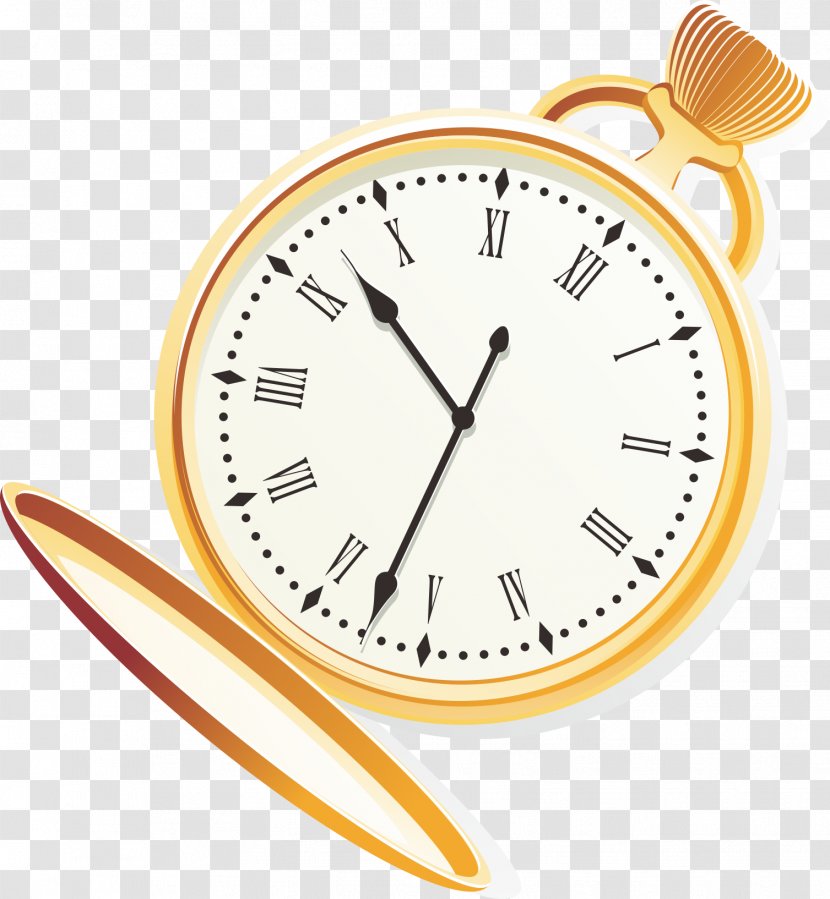 Pocket Watch Icon - Alarm Clock - Gold Transparent PNG