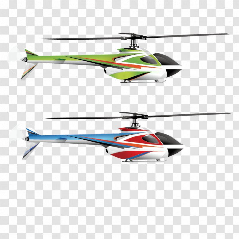 Helicopter Rotor Airplane Radio-controlled - Radio Controlled Toy - Color Vector Material Transparent PNG