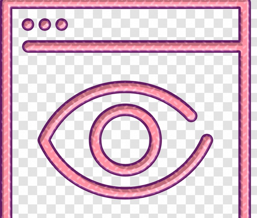 Interface Icon Eye Web Navigation Line Craft - Symbol Pink Transparent PNG
