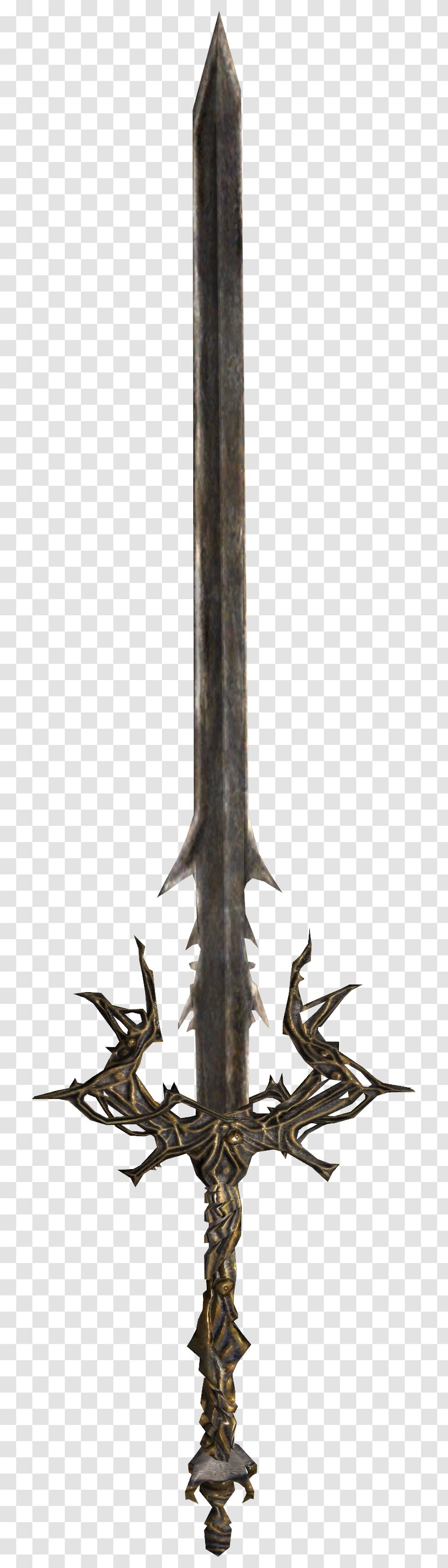 Claymore Shivering Isles Weapon Sword The Elder Scrolls V: Skyrim Transparent PNG