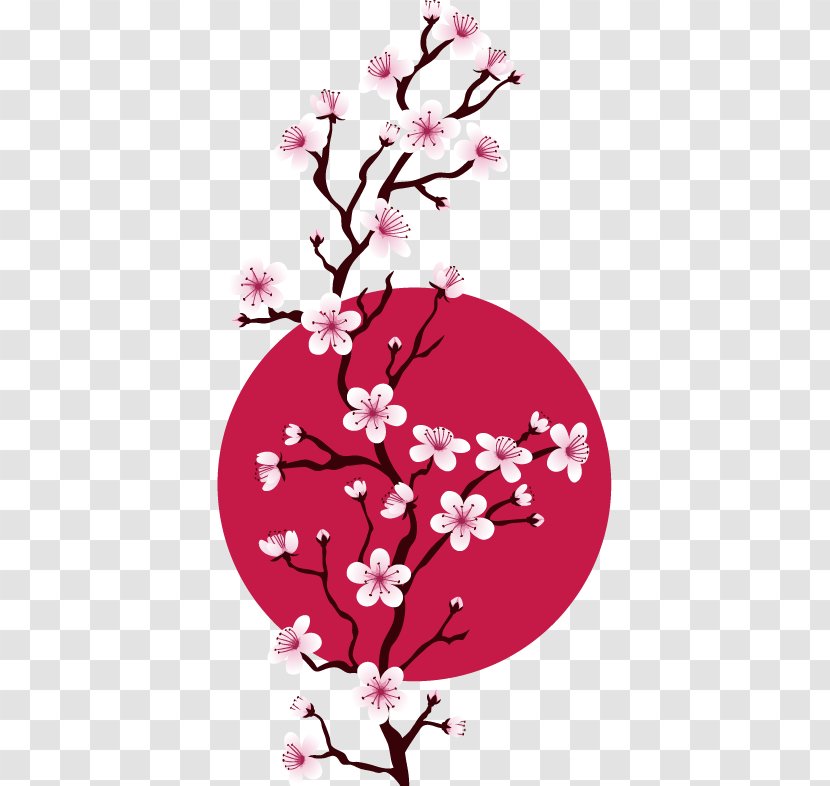 Cherry Blossom Cross-stitch Pattern - Vector Japanese Transparent PNG