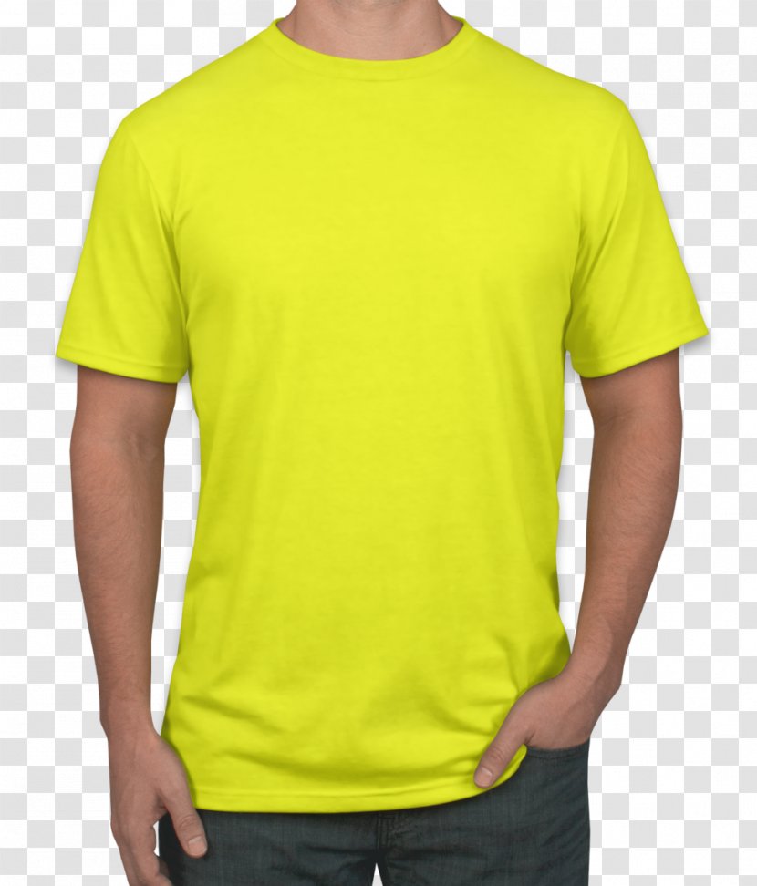 T-shirt Sleeve Yellow Top - Sleeveless Shirt - Plain Transparent PNG