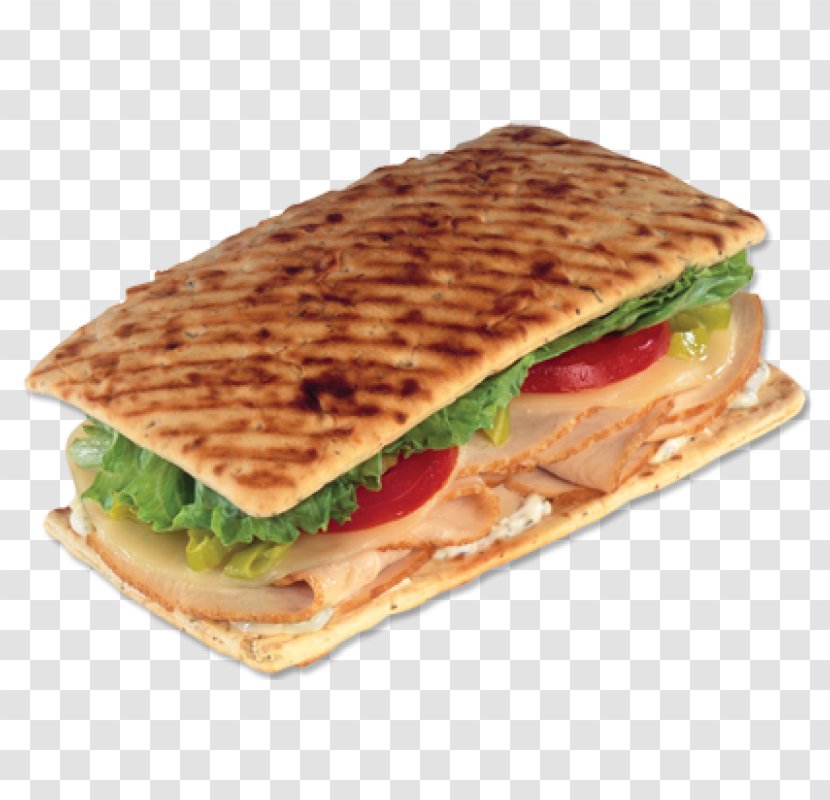 Panini Club Sandwich Fast Food Breakfast Cafe - Turkey Ham - Cheese Transparent PNG
