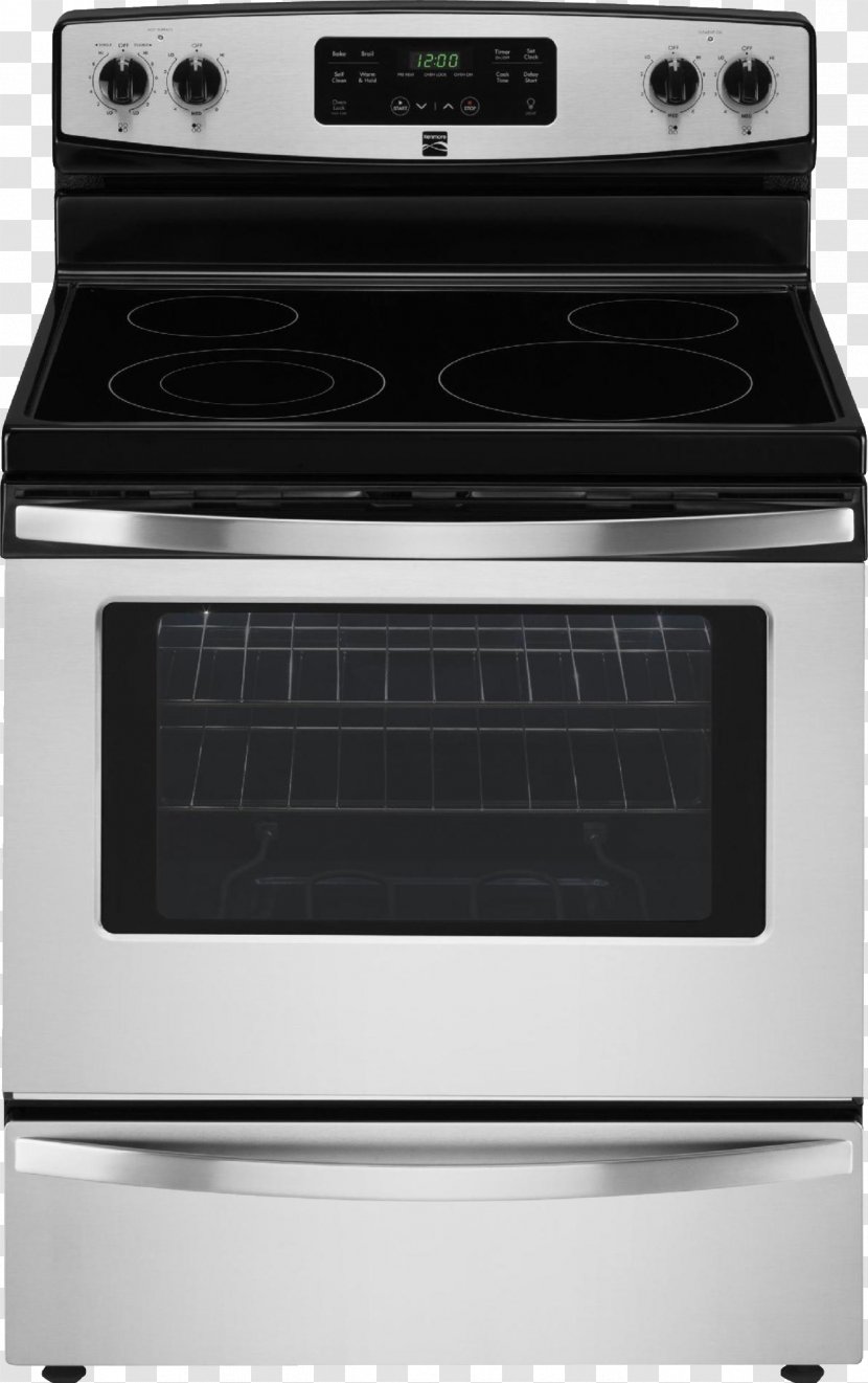 Electric Stove Kitchen Self-cleaning Oven Kenmore - Home Appliance Transparent PNG